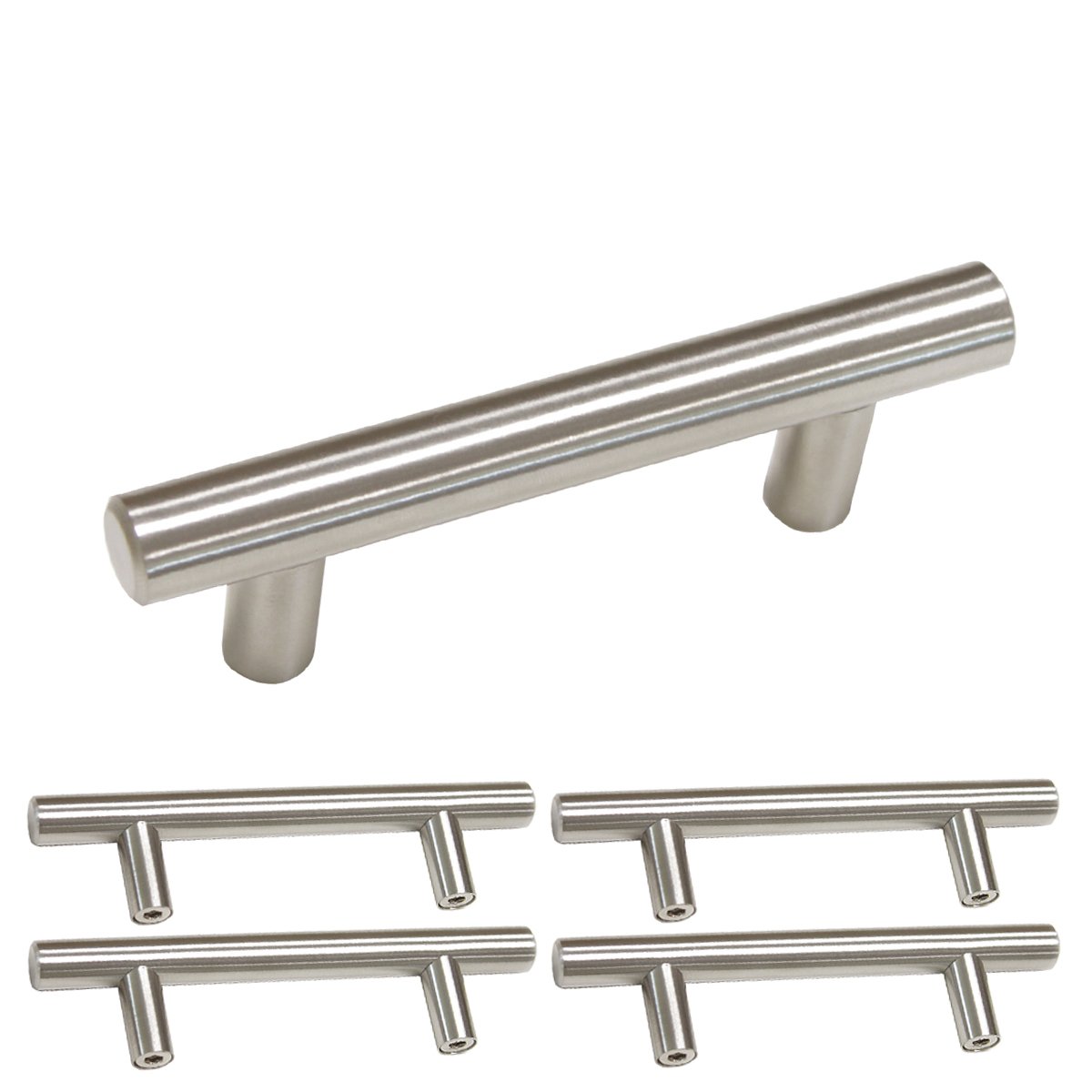 Brushed Nickel Kitchen Hardware Drawer Pulls 5 PackHomdiy