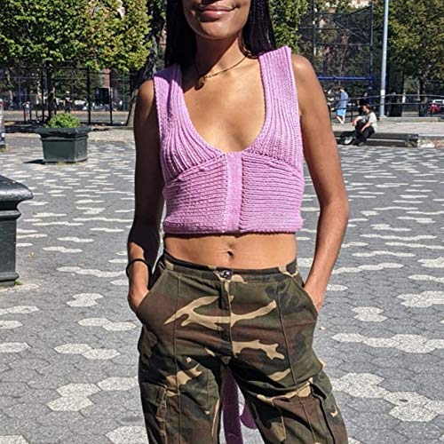Vrouwen onregelmatig vest DIY gebreide trui vest Y2k gebreide jas Crop Tank Top meerdere stijlen van dragen - Image 4
