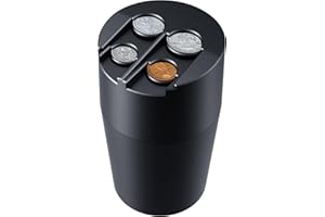 ZEYITIAN Coin Holder for Car Large Capacity Change Holder for Car Universal Car Coin Holder Organizer and Sorter Compatible with Most Car and Truck Accessories (1pack)