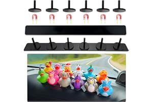EJDRFN Duck Holder for Jeep Wrangler,Metal Rubber Ducks Holder for Jeep Dash,Magnetic Duck Plugs for Dash Decorations,Adjustable Duck Mount for Jeep Dashboard,2 Pack(Black)