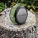 AncordWorks Bluetooth shower speaker Water Resistance 5W Driver 23 Hours Playtime with 8G TF Card/Card Reader/Suction Cup/Carabiner/DC Charger Black/Army Green