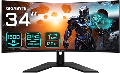 Gigabyte GS34WQC 34 inch WQHD Curved Monitor 3440x1440 135Hz OC