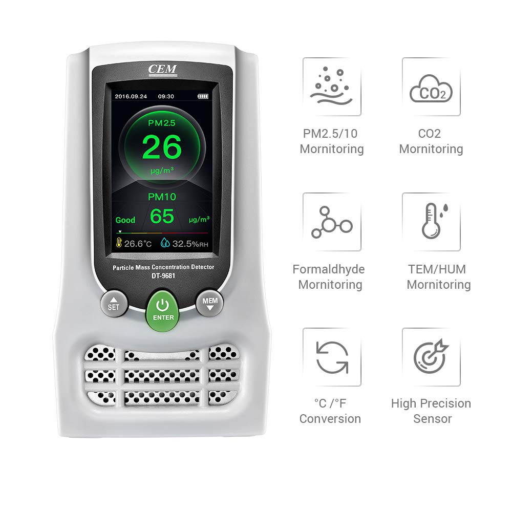 CEM DT-9681 monitor de concentración de masa de partículas de aire ...