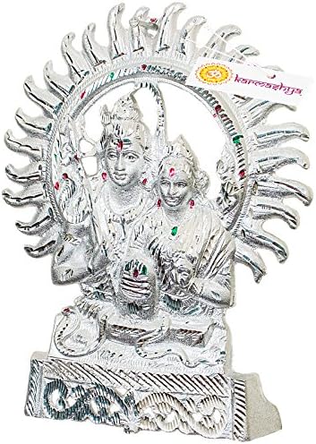 Karmashya 11" Shiv Shiva Ling Linga Ishwara Parvathi Parvati Sati Statue Idol Wall Hanging