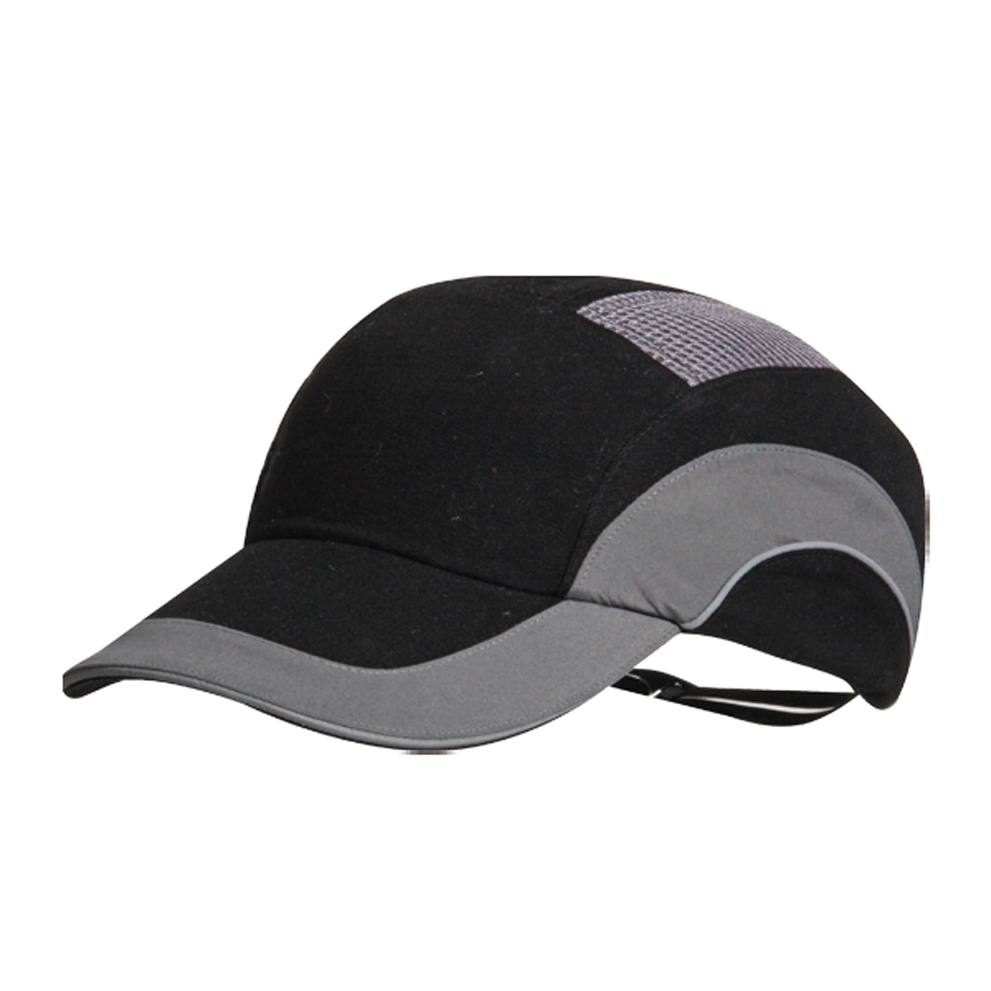 JSP HardcapA1+ Premium Baseball Style EN 812 Bump Cap with 5cm Short Peak Black/Grey (ABS000-005-000)