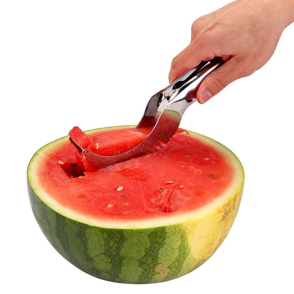 Uten Watermelon Cutter Stainless Steel, Watermelon Slicer, Fruit Knife to Cut Watermelon, Melon, Pitaya, Cantaloupe, Papaya and etc