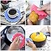 Silicone Sponge, Kaptron Pack of 3 Silicone Scrubber, Dish Scrubber, Food Grade Anti Bacterial Kitchen Dishwashing Sponge Non Stick Dish Brush Scrub with Bonus Scouring Pad Sponge - Multipupose Use