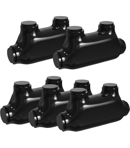 Heschen 2-Pack Insulated Multi-Tap Connectors – 2/0-6 AWG, 2 Port, 600V Rated, Dual-Sided Entry For Copper & Aluminum Wires