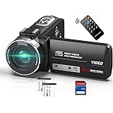 Video Camera Camcorder 4K 48MP 30FPS with IR Night Vision,18X Digital Zoom Camera Recorder 3.0" LCD Touch Screen Vlogging Cam