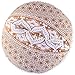 Trade Star Exports Golden Mandala Print Floor Cushions Cover Decorative Throw 32