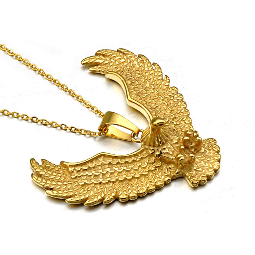 Amazoncom Jmemi Flying Eagle Necklace Gold Plated With
