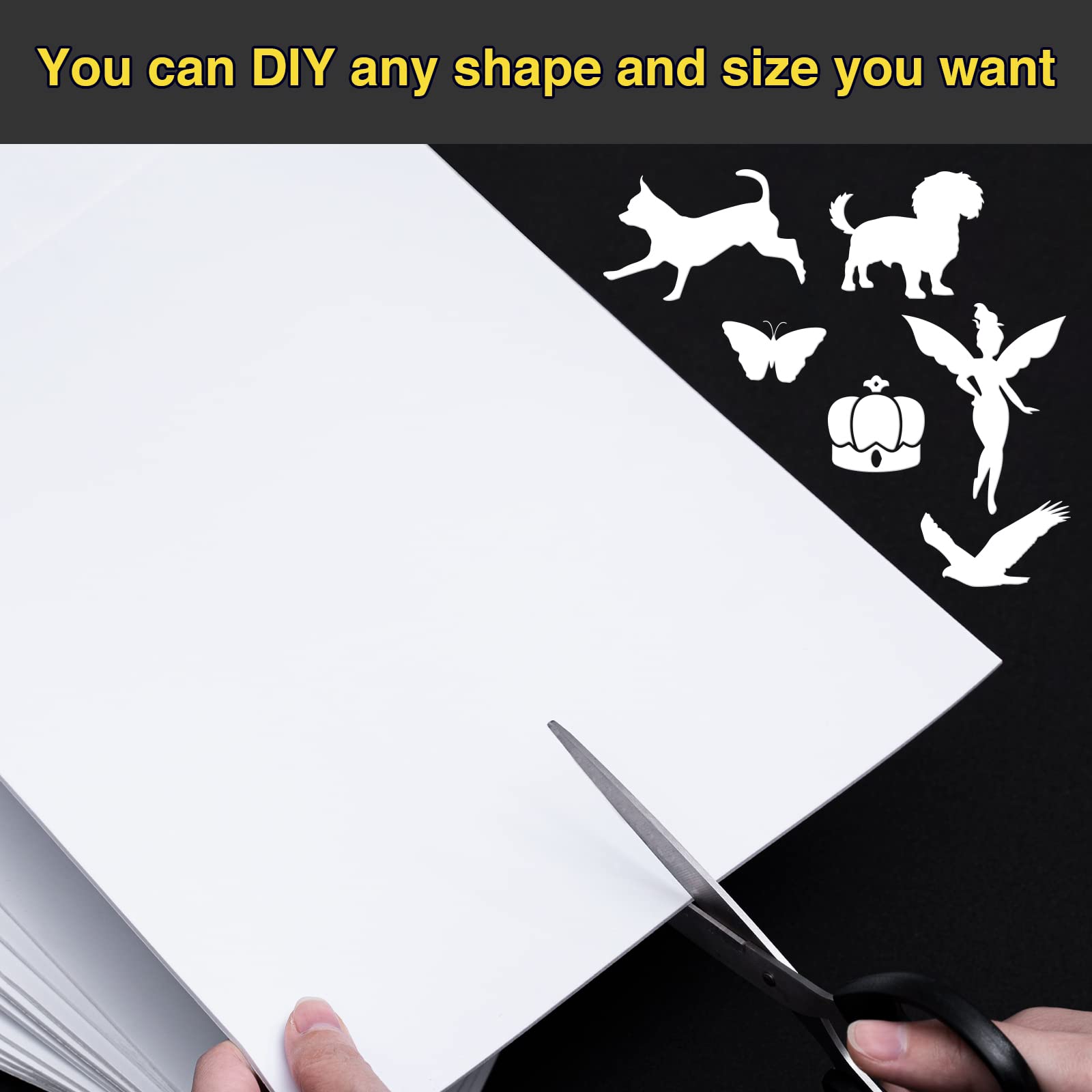 MEARCOOH Self Adhesive Foam Sheets, White 9x12 Inch 2mm Sticky Eva Foam Paper for Crafts Cardmaking Photo Frames Classroom Scrapbooking Christmas Crafts (White 10 Sheets)