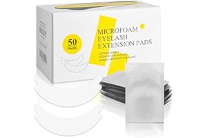 LASHVIEW 50 Pairs Eye Pads,Under Eye Pads for Eyelash Extension,Microfoam Eye Pads,Natural NO Hydrogel,Lash Extension Lint Free,Fit Most Eye Shape, Stick Well,Hypoallergenic,Waterproof