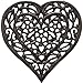 Cast Iron Heart Trivet | Decorative Cast Iron Trivet for Kitchen Countertop Or Dining Table | Vintage Design | 6.75X6.5 | with Rubber Pegs/Feet - Recycled Metal | Rust Brown Color