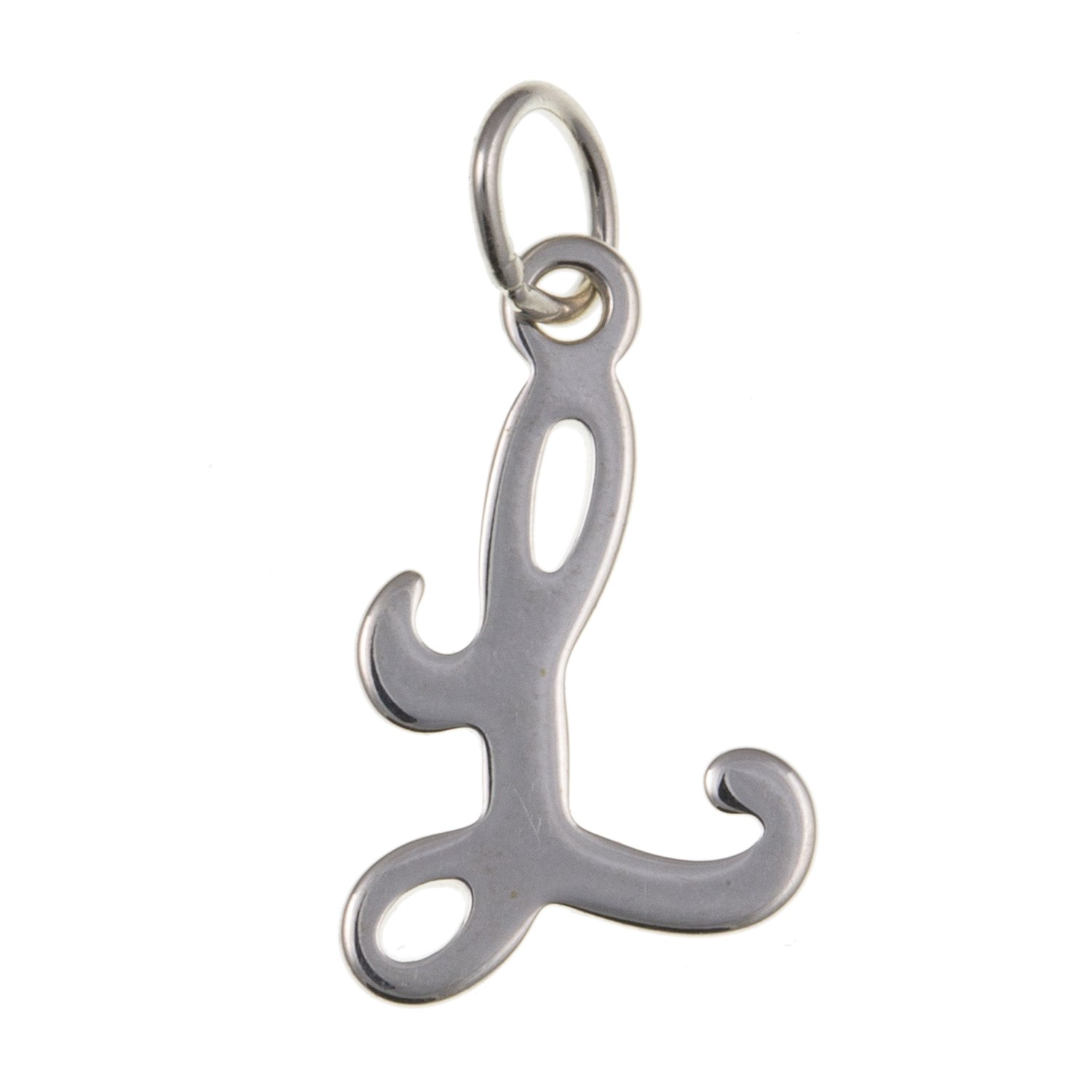 Capital Letter L Alphabet Initial 925 Sterling Silver Slider Charms for Women Girls/Silver Alphabet Letter Charms for Jewellery Making - Fit for Traditional Charm Bracelet