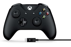 Microsoft 4N6-00001 Xbox Controller + Cable for Windows, Black