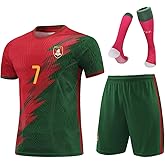 Youth Soccer Jersey for Boys Girls Kids Uniform Football Shirt Birthday Gift Set