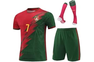 RIKPR Youth Soccer Jersey for Boys Girls Kids Uniform Football Shirt Birthday Gift Set