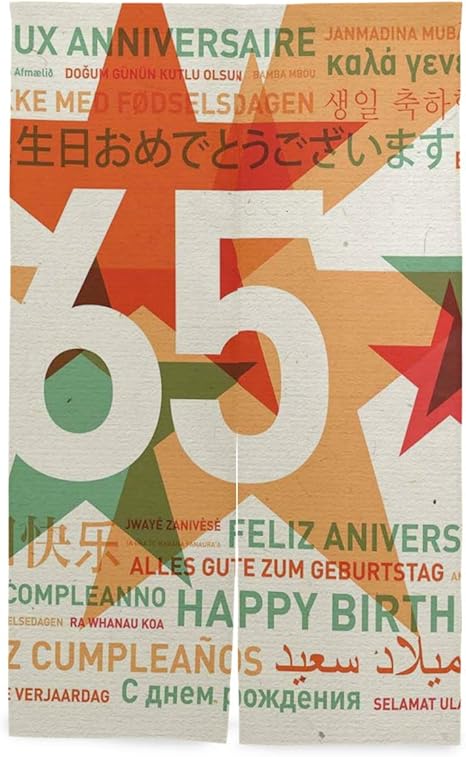 Amazon Gukisala 間仕切りカーテン 誕生日の言語印刷 おしゃれ 間仕切り遮光 飾り付け 装飾 玄関 キッチン リビング 店 出入り口 突っ張り棒付き 86 143cm カーテン ブラインド オンライン通販