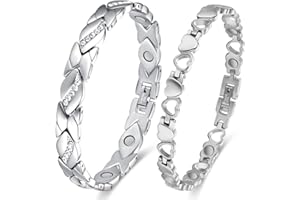 Vicmag Magnetic Bracelets for Women Titanium Steel Bracelet Strong Magnets with Adjustment Tool & Present Box