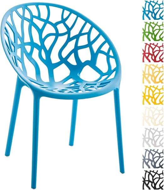 Clp Gartenstuhl Hope Aus Kunststoff I Wetterbestandiger Stapelstuhl Mit Einer Max Belastbarkeit Von 150 Kg I Erhaltlich Farbe Blau Amazon De Kuche Haushalt