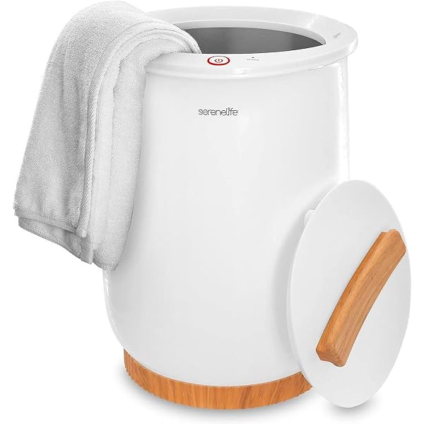 Amazon.com: SereneLife Bucket Towel Warmers, White Large Towel Warmer for  Spa and Bathroom, Luxury Towel Heater Gifts for Him u0026 Her, Auto Shut-Off,  Fits 2 large Bath Towels, Blankets, Bathrobes, PJ's :