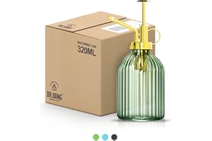 DR.UANG Plant Mister Spray Bottle for Plants Glass Indoor Plant Spritzer Mister Bottle Plant Gifts (Green 320ml 7.6 inch)