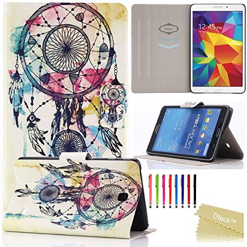 Galaxy Tab 4 8.0 Case, Dteck(TM) Slim-fit Fashion Vintage Pattern PU Leather Case with [Auto Sleep/Wake Feature] Hard Back Cover for Samsung Galaxy Tab 4 8.0 Inch SM-T330 (01 Dream Catcher)