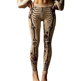 Skeleton Leggings for Women Tummy Control High Waisted Yoga Tights 2026 Fall Halloween Funny Ghost Stretchy Pants