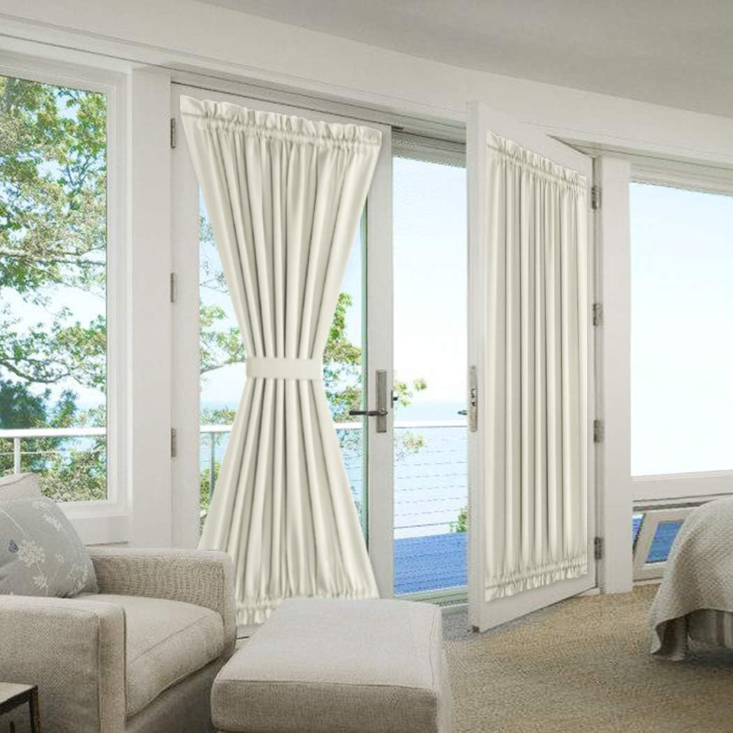 H.VERSAILTEX Thermal Insulated Blackout French Door Curtain