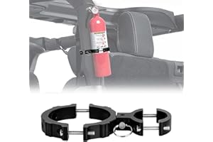 BESTZHEYU 1PCS Fire Extinguisher Mount, EBESTauto Compatible for Adjustable Jeep Fire Extinguisher Bracket Fit for 3 Inch or 3.25 Inch Fire Extinguisher Bottle Bracket fit for UTV with 1.75''-2'' Round