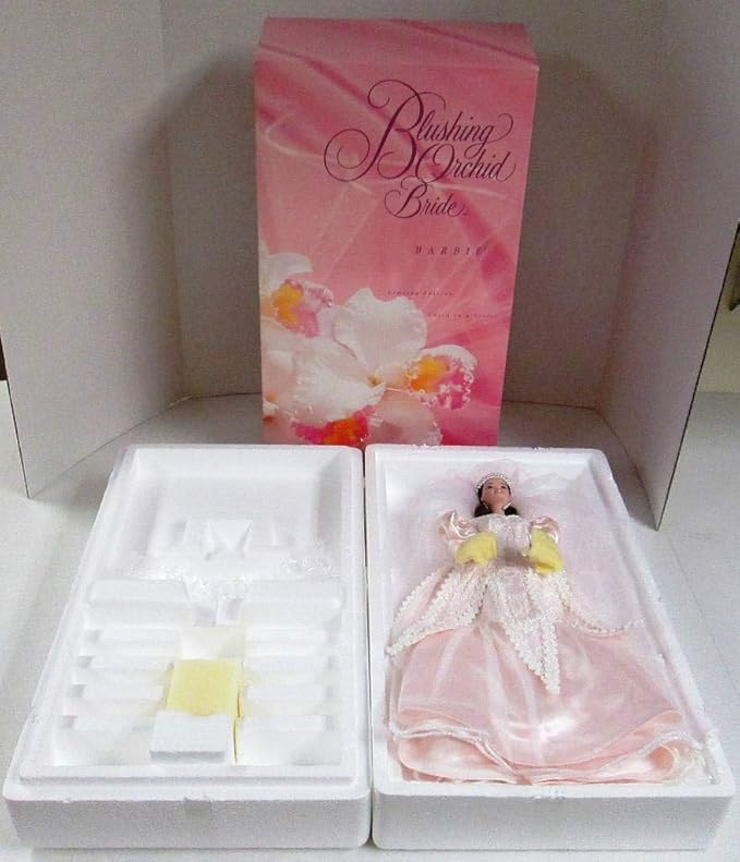 Blushing Orchid Bride Porcelain Barbie Doll Toys & Games