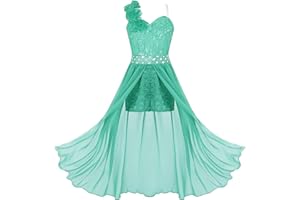 JEEYJOO Kids Girls Chiffon Sleeveless Sequined Birthday Prom Party Jumpsuit Pageant Dancing Romper Gowns