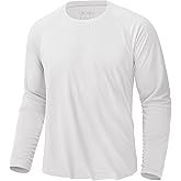 KEFITEVD Men's UV Sun Protection UPF 50+ Shirts Long Sleeve Rash Guard Workout Quick Dry Shirt for Hiking Fishing Swimming