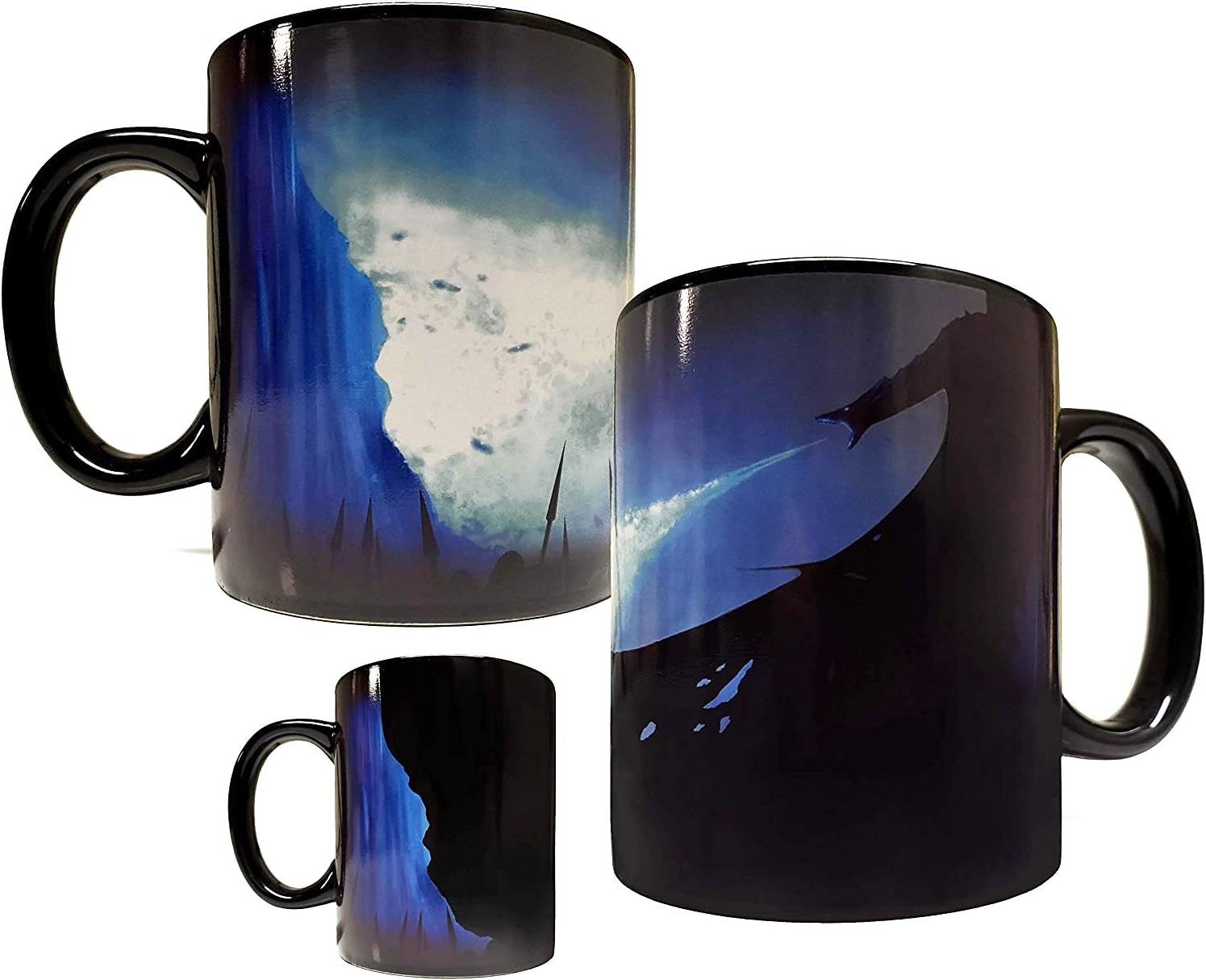 Color Changing Heat Activated ICE DRAGON -BURNING THE WALL - 11oz Ceramic Mug / Cup - Inspired by Game Of Thrones - Foam Box Protection - Grade A Quality (Perfect Gift)