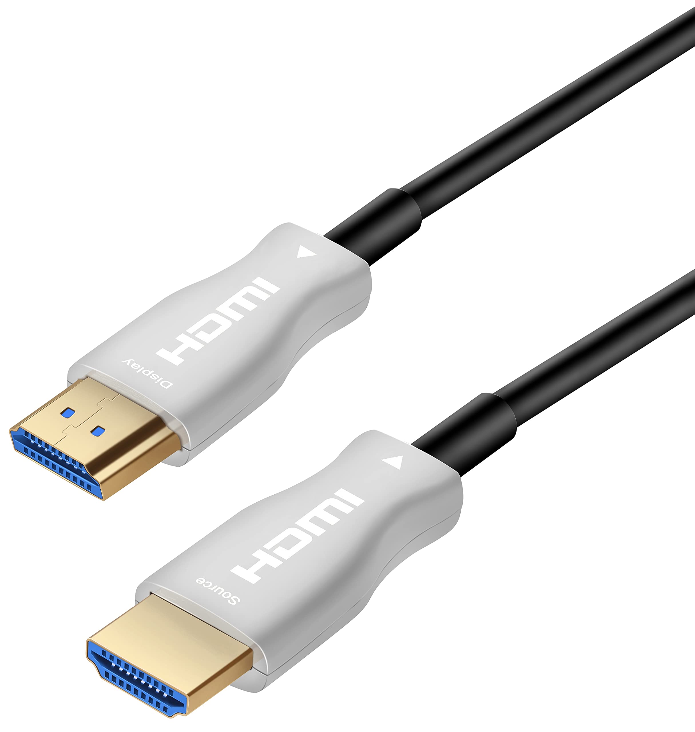 PremiumCord 4K Optical Active Ultra High Speed HDMI 2.0 Fibre Optic Cable M/M, 18 Gbps, Compatible with 4K@60Hz Video, 3D, Edid, ARC, HDR, Dolby TrueHD, Gold-Plated Connectors, 20 m