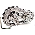Bitopbi Sprocket Fidgets Chain Stainless Steel Fidget Cube Gears Linkage Bike Chain Novelty Fidget Block Kinetic Desk Toy Metal EDC Focus Meditation Break Bad Habits ADHD (Silver)