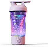 JOTER & LIBEAR Electric Protein Shaker Bottle, USB Rechargeable Pulse Protein Shake Mixer, Shaker Bottles for Protein Mixes and Meal Replacement Shakes, BPA Free, Waterproof, 25 oz (Pink)