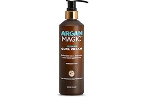 ARGAN MAGIC Defining Curl Cream - Enhances Waves and Curls While Adding Definition | Conditions, Detangles, and Reduces Frizz | Paraben Free (8.5 Ounce / 250 Milliliter)