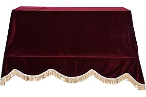 Piano Cover, Upright Piano Keyboard Dust Cover Grand Piano Cover Bordered Dust Protective Cover Cloth Stretchy Music Dirt Tig