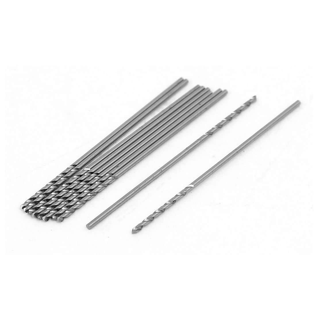 Sourcingmap 33mm Long 0.7mm Drilling Dia HSS Straight Round Shank Twist Drill Bit 10pcs