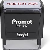 Promot Self-Inking Stamp (Small) - Personalized Text Name Rubber Stamps | Customized Name Stamps, Space-Saving Design, Consistent Impressions, Built-In Self-Inking Mechanism, Choose Font &amp; Ink Color