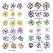 3X (72pieces) Lace Flower 2-2.5cm Natural Dried Flowers Pressed Herbarium Flower Nail Sticker Resin Filler (Mixed Color)