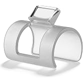 Milisten Flute Aid Mouthpiece Trainer for Beginner Flute Learning Transparent Durable Blow Aid Clip-on Practice Tool for Skill Improvement and Stable Sound 1.18X1.18X0.78In