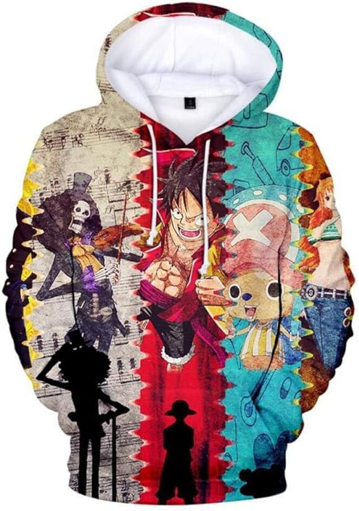 Amazon アニメワンピースパーカー3dプリントプルオーバーセーターモンキー D ルフィエースサボシャンクスローバトルトラックスーツ衣装カジュアルアウター トレーナー パーカー 通販