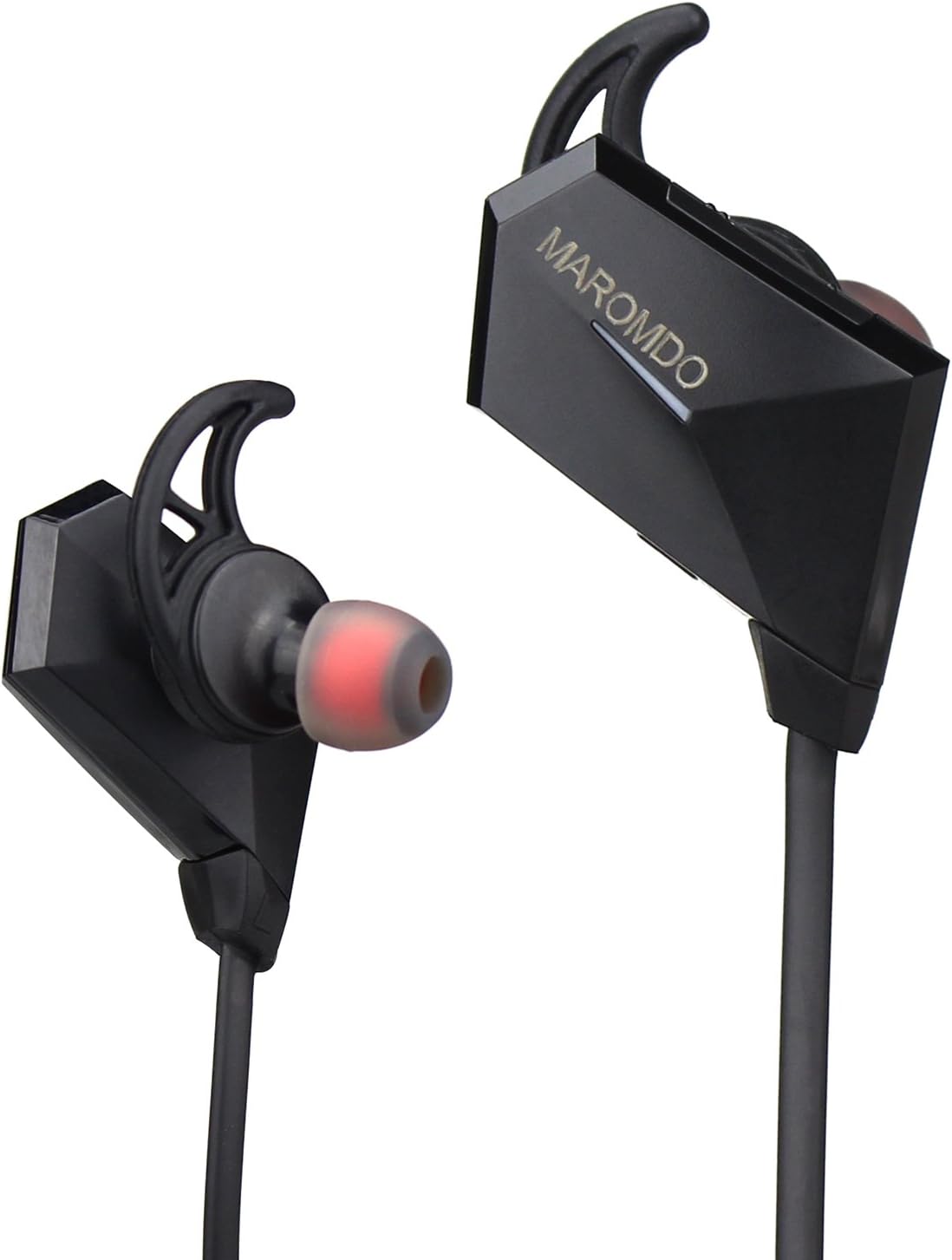 Bluetooth Headphones MAROMDO CVC 6.0 Noise Cancelling Sport Wireless Earbuds in-Ear Stereo Earphones with Mic (Bluetooth 4.1, 8 Hours Play-time, IPX4 Sweatproof) S7(Black)