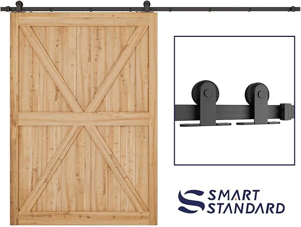 Smartstandard 10 Ft Top Mount Sliding Barn Door Hardware Kit