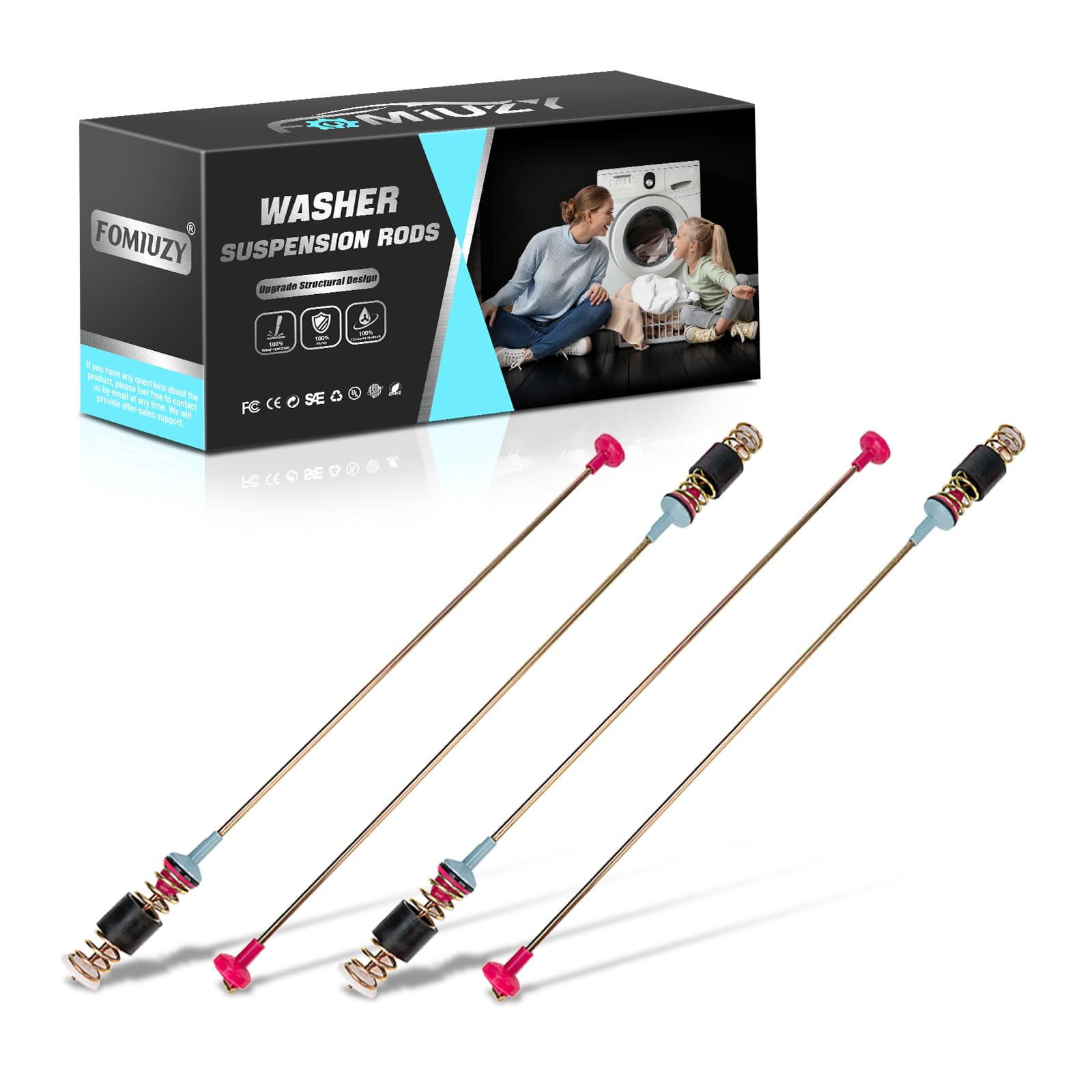 Photo 1 of *** VERY USED *** FOMIUZY Washer Machine Suspension Rods DC97-16350U DC97-16350T Fit For Samsung Vrt WA50R5200AW/US WA50R5400AV/US WA45T3200AW/A4 WA45N3050AW/A4 WA50R5400AW/US WA45H7200AW/A2 WA45T3400AW DC97-05280W