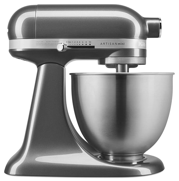 KitchenAid KSM3311XQG Artisan Mini 3.5 Quart Tilt-Head Stand Mixer Qt, Liquid Graphite