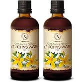 AROMATIKA St Johns Wort Oil 6.8 oz (2 * 100ml) - Hypericum Perforatum - Carrier Oil for Essential Oils - Oil for Skin - Hair Oil - Body Oil - Face Oil - Bath Oil